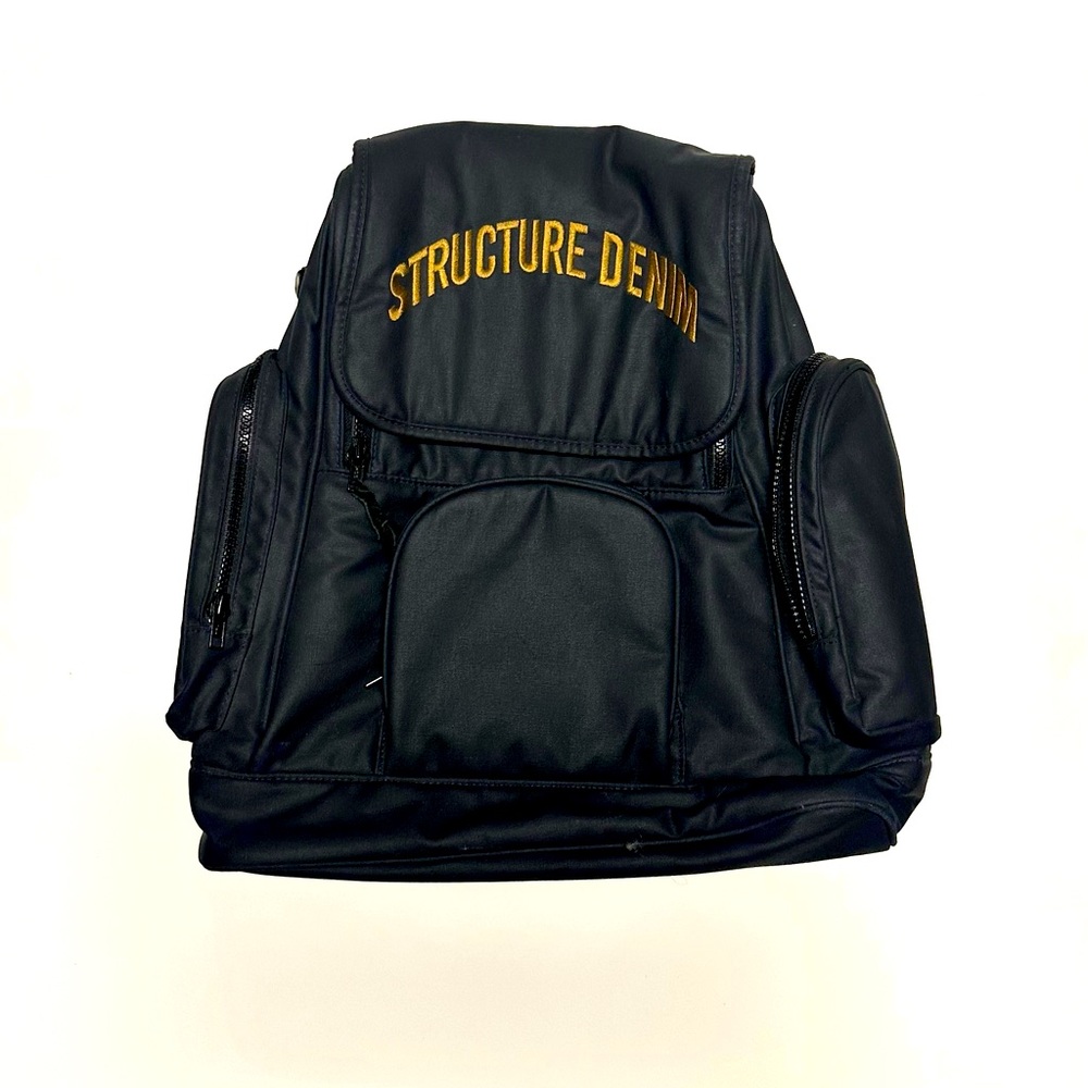 RARE VINTAGE Structure Denim Backpack - Dark Blue
